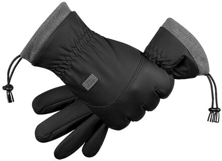 Unisex Touchscreen Winter Thermische Warm Fietsen Fiets Ski Outdoor Camping Wandelen Motorhandschoenen Sport Volledige Vinger zwart