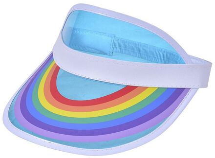 Unisex Transparante Candy Kleur Lege Top Baseball Cap Rainbow Bridge Gedrukt Zonnebrandcrème Uv Bescherming Sport Zonneklep Hoed SB