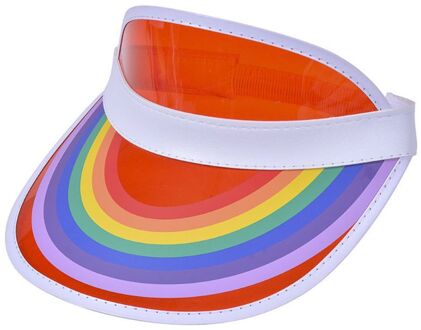 Unisex Transparante Candy Kleur Lege Top Baseball Cap Rainbow Bridge Gedrukt Zonnebrandcrème Uv Bescherming Sport Zonneklep Hoed