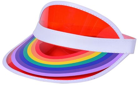 Unisex Transparante Candy Kleur Lege Top Baseball Cap Rainbow Bridge Gedrukt Zonnebrandcrème Uv Bescherming Sport Zonneklep Hoed