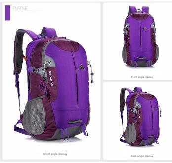 Unisex Vele Afdelingen Bergbeklimmen Rugzak Riding Travel Pack Waterdichte Outdoor Wandelen Camping Rugzakken Paars