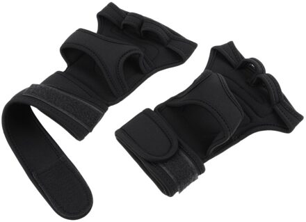 Unisex Verstelbare Fitness Handschoenen Polssteun Wraps Gewichtheffen Haken Sport Training Gym Grips Handschoenen XL