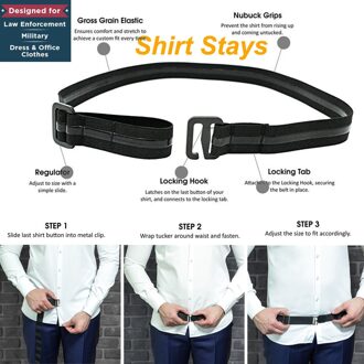 Unisex Verstelbare Riem Voor Shirt Verblijf Antislip Rimpel-Proof Overhemd Houder Bandjes Vergrendeling Riem Houder Buurt shirt-Verblijf Emmer