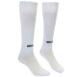 Unisex voetbal sokken voor volwassenen - maat One size Wit