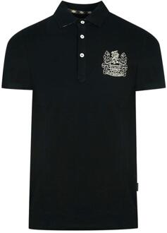 Unisex Volwassen Aldis Borstlogo Poloshirt (Zwart)