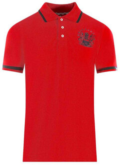 Unisex Volwassen Aldis Tipped Poloshirt (Rood) - maat