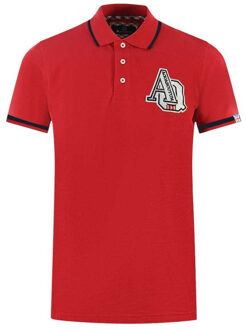 Unisex Volwassen AQ 1851 Geborduurd Tipped Polo Shirt (Rood) - maat