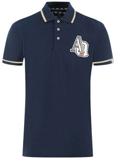 Unisex Volwassen AQ 1851 Geborduurd Tipped Poloshirt (Marineblauw) Navy - M