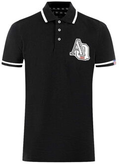 Unisex Volwassen AQ 1851 Geïndikte Geborduurde Poloshirt (Zwart) - M