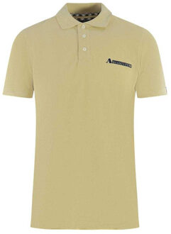 Unisex Volwassen Boxed Logo Polo Shirt (Beige) - maat