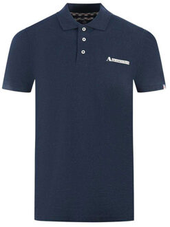 Unisex Volwassen Gekapte Logo Polo Shirt (Marineblauw) - maat Navy