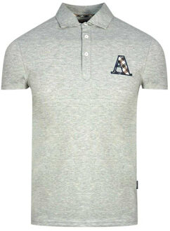 Unisex Volwassen Gepofte Logo Polo Shirt (Grijs)