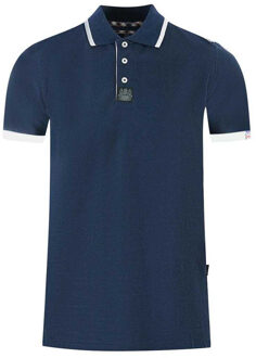 Unisex Volwassen Getipte Gekentekende Schouder Poloshirt (Marineblauw) Navy - M
