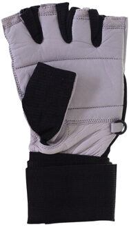 Unisex volwassen gym pro lederen vingerloze handschoenen Wit