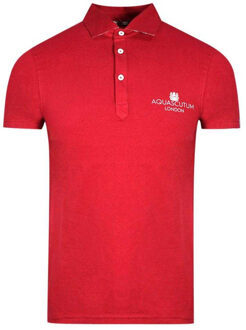 Unisex Volwassen Londen Bold Logo Polo Shirt (Rood)