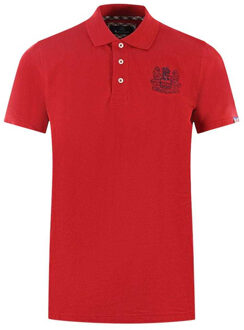 Unisex Volwassen Merken Mouw Polo Shirt (Rood) - L