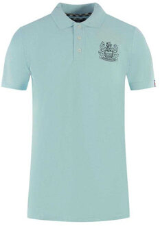 Unisex Volwassen Merken Mouwen Polo Shirt (Lichtblauw)