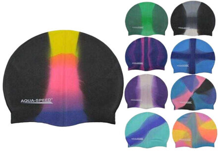 Unisex volwassen siliconen badmuts Veelkleurig - One size