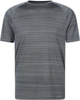 Unisex Volwassen Stripe IsoCool T-Shirt (Koolstof) Houtskool - M