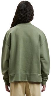 Unisex Volwassen Vlammen Sweatshirt (Groen) - maat S
