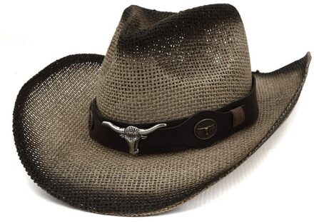 Unisex Volwassen Western Cowboy Hoed Mannen En Vrouwen Effen Kleur Toevallige Hoed Dames Zomer Strand Reizen Hoed Retro Cowboy Hoed czapka khaki