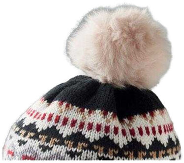 Unisex volwassen yulong gebreide oorflappen muts Zwart - One size