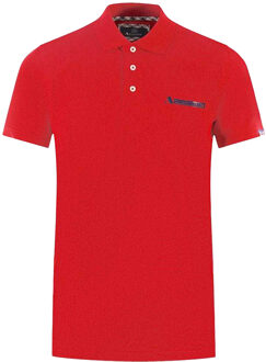 Unisex Volwassenen Geverfde Logo Polo Shirt (Rood) - maat M