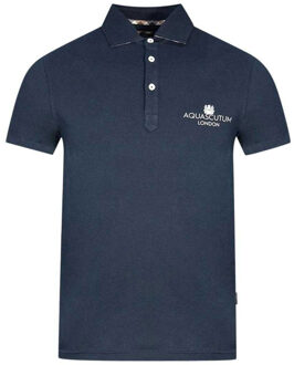 Unisex Volwassenen Londen Bold Logo Polo Shirt (Marineblauw) Navy