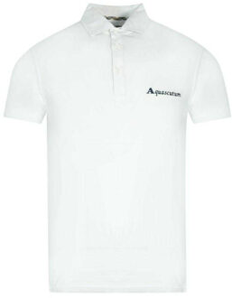 Unisex Volwassenen Signature Logo Poloshirt (Wit)
