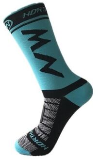 Unisex Vrouwen Fietsen Sokken Comfortabele Ademende Mannen Sport Fietsen Running Sokken Blauw