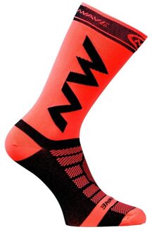 Unisex Vrouwen Fietsen Sokken Comfortabele Ademende Mannen Sport Fietsen Running Sokken Rood