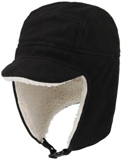 Unisex Warm Houden Verstelbare Ski Cap Reizen Sport Lam Cashmere Winddicht Zachte Outdoor Gesp Volwassen Fietsen Winter Draagbare zwart