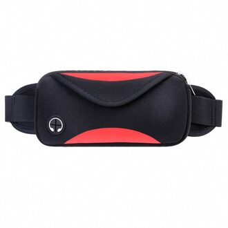 Unisex Waterdichte Lopende Heuptas Sport Taille Pack Diversen Mobiele Telefoon Houder Tas Sport Gym Fitness Fietsen Running Belt Bag rood