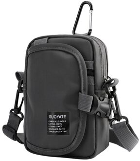 Unisex Waterdichte Mobiele Telefoon Tassen Enkele Schouder Tas Taille Pack Tassen Bolsa de ombro das mulheres #10 grijs