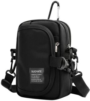 Unisex Waterdichte Mobiele Telefoon Tassen Enkele Schouder Tas Taille Pack Tassen Bolsa de ombro das mulheres #10 zwart