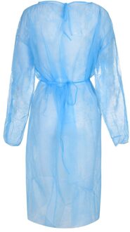 Unisex Wegwerp Regenjassen Kleding Waterdicht Vlek Gown Effen Kleur Lange Mouw Regenjas Lange Jas