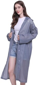 Unisex Wegwerp Waterdichte Thicken Hooded Outdoor Reizen Lange Regenjas Poncho Wegwerp Beschermende Regenjas Poncho Wegwerp grijs