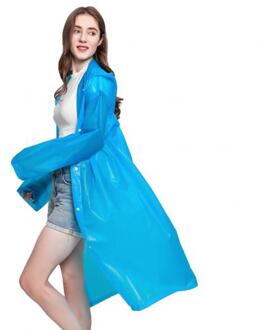 Unisex Wegwerp Waterdichte Thicken Hooded Outdoor Reizen Lange Regenjas Poncho Wegwerp Beschermende Regenjas Poncho Wegwerp lucht blauw