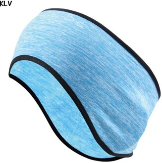 Unisex Winter Oor Warmer Hoofdband Faux Fleece Koud Weer Oorbeschermer Warme Haarband 40JF blauw