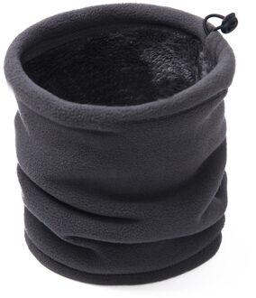 Unisex Winter Warm Outdoor Multifunctionele Sjaal Thermische Warm Fleece Snood Sjaal Halswarmer Beanie Ski Balaclava Halswarmer Donkergrijs
