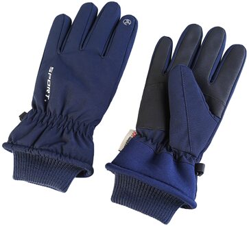 Unisex Winter Warme Waterdichte Handschoenen Outdoor Fietsen Rits Touch-Screen Handschoenen Warm Motorcycle Winter Herfst Fiets Handschoenen blauw