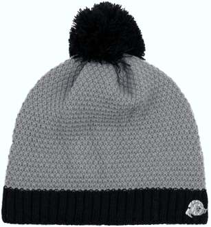 Unisex Wintermuts met Pompon en Fleecevoering Lichtgrijs - One Size