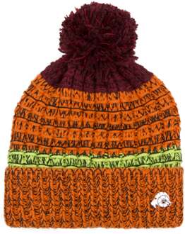 Unisex Wintermuts met Pompon en lichte Fleecevoering Oranje - One Size