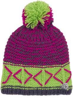 Unisex Wintermuts met Pompon en lichte Fleecevoering Roze