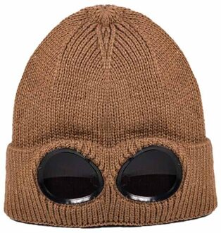 Unisex Wol Gebreide Bril Beanie, leisure Thermische Pluizige Warme Herfst Winter Hoed Sport Cap Warmte Keeper Oor Sneeuw Koude Protector QJ2310QC