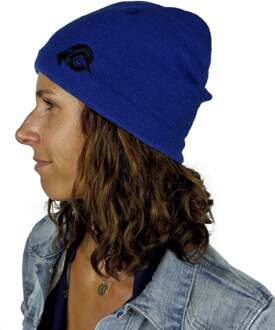 Unisex Wollen Muts met lichte Fleecevoering Blauw - One Size