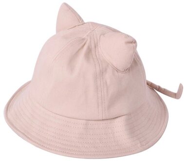 Unisex Zomer Emmer Hoed Zon Bescherming Vrouwen Leuke Kat Oren Hoeden Casual Visser Hoed Geel Caps wit