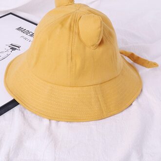 Unisex Zomer Emmer Hoed Zon Bescherming Vrouwen Leuke Kat Oren Hoeden Casual Visser Hoed Geel Caps