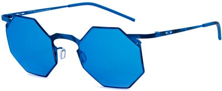 Unisex Zonnebril 47/23/135 mm Metaal Blauw - One Size