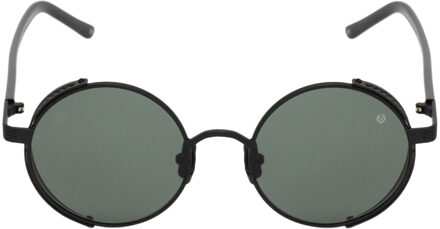 Unisex Zonnebril 49/19/145 mm Acetaat Zwart - One Size